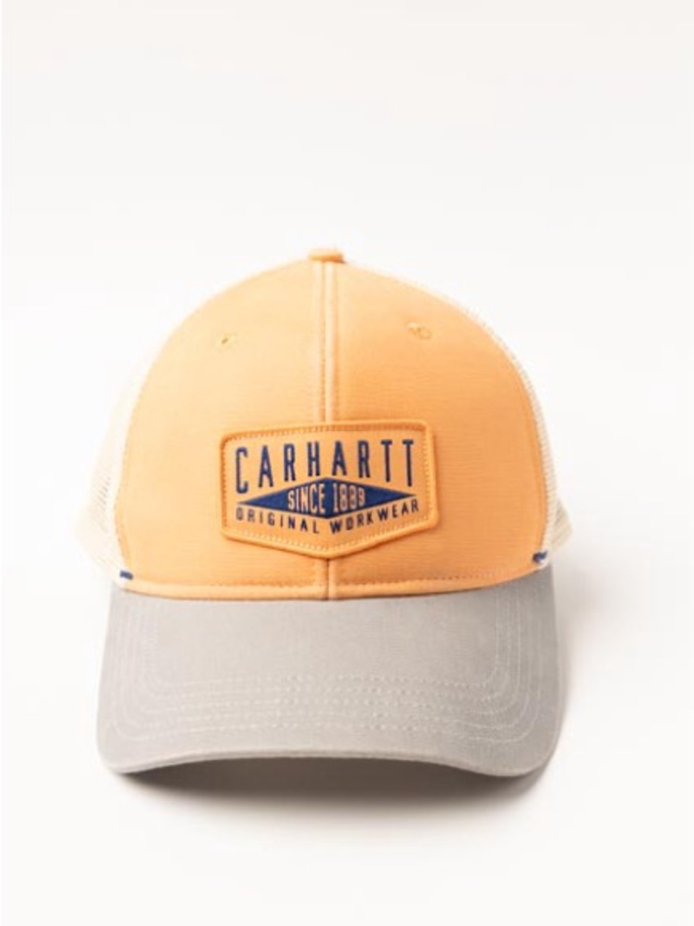 Carhartt Peach Front Panel Trucker Hat with Gray Bill